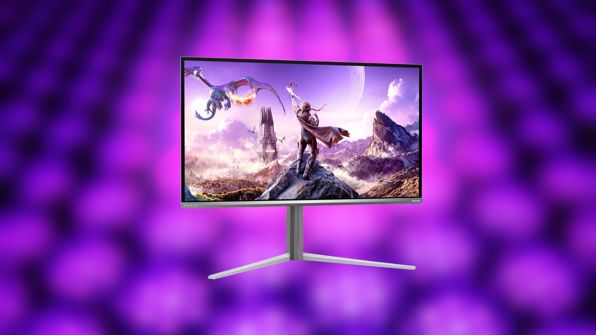 Philips lança monitor Evnia QD-OLED 4K de 165 Hz com Ambiglow IA e resposta ultrarrápida