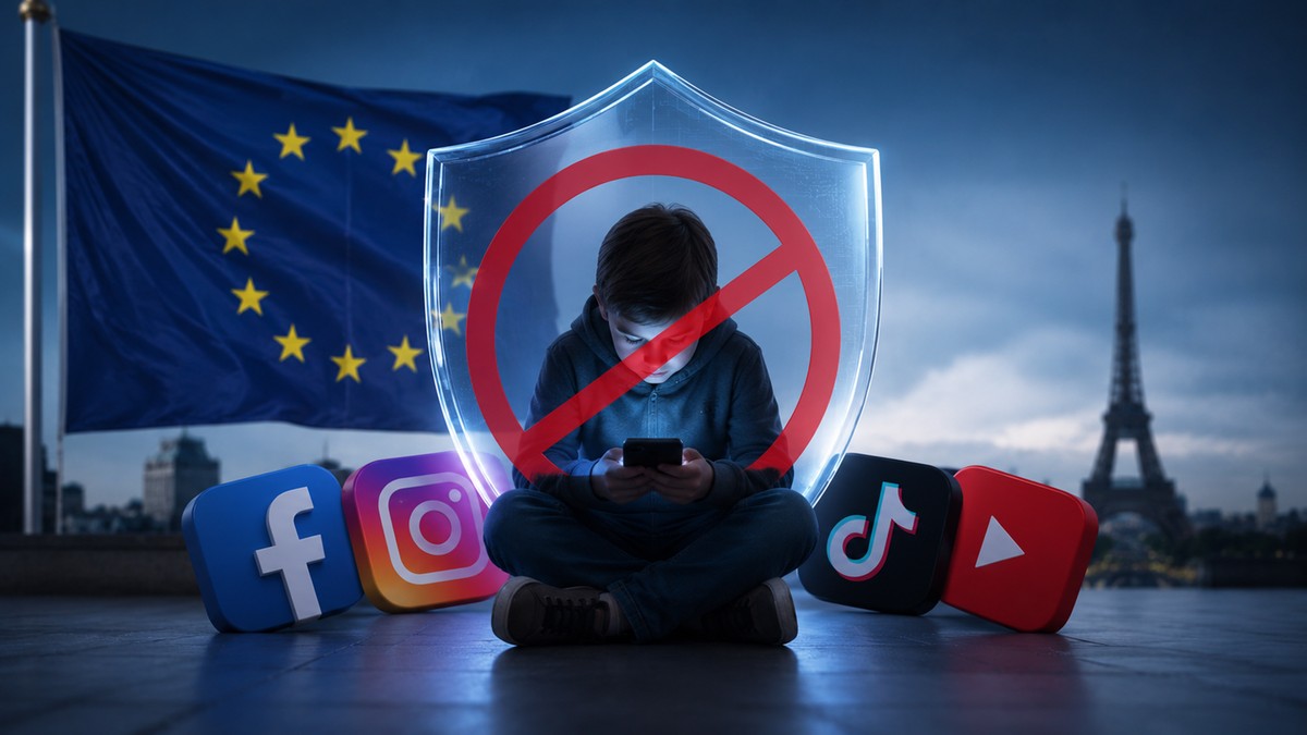 Primeiro país da União Europeia anuncia banimento de redes sociais para crianças