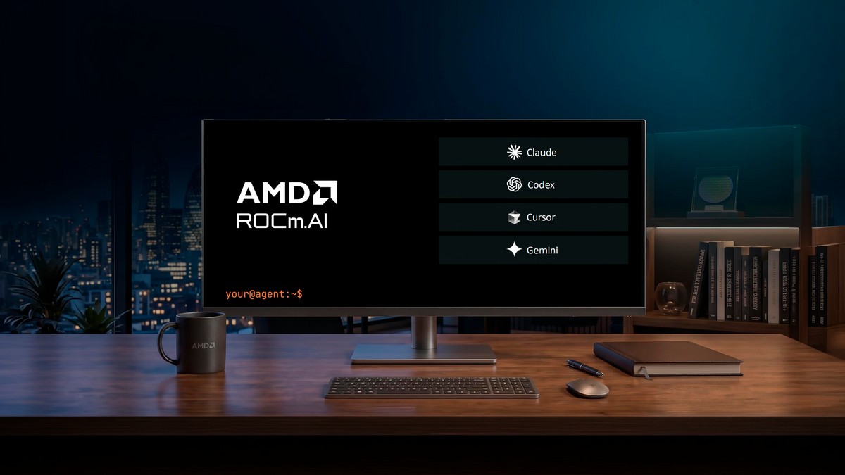 AMD revela ROCm.ai para programar com IA e novo modelo aberto para redes móveis