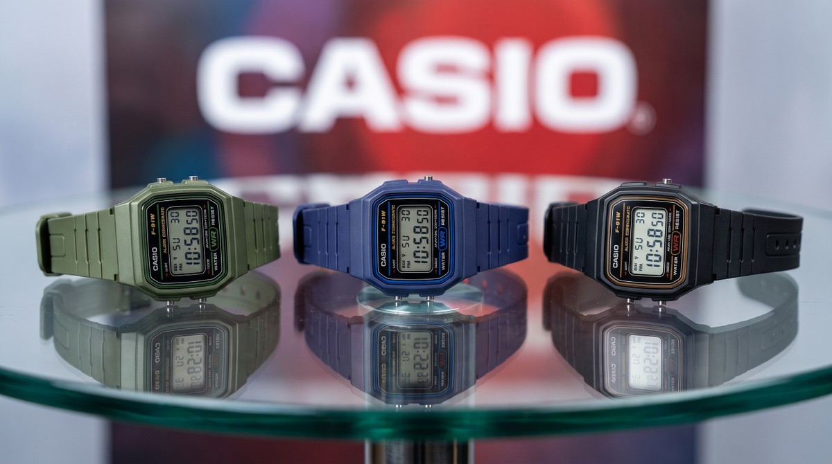Linha Casio F-91WF une design icônico e sustentabilidade com novas pulseiras