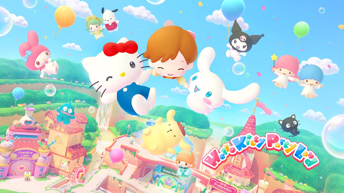 Hello Kitty Party Land abre pré-venda no Switch 1 e 2 com 145 personagens; veja o preço