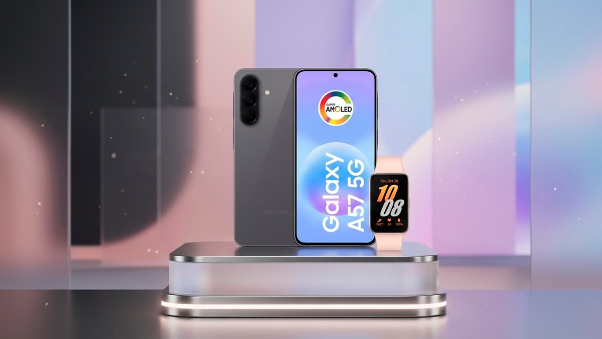 Combo imperdível: Galaxy A57 5G + Galaxy Fit 3 com desconto agressivo na Shopee