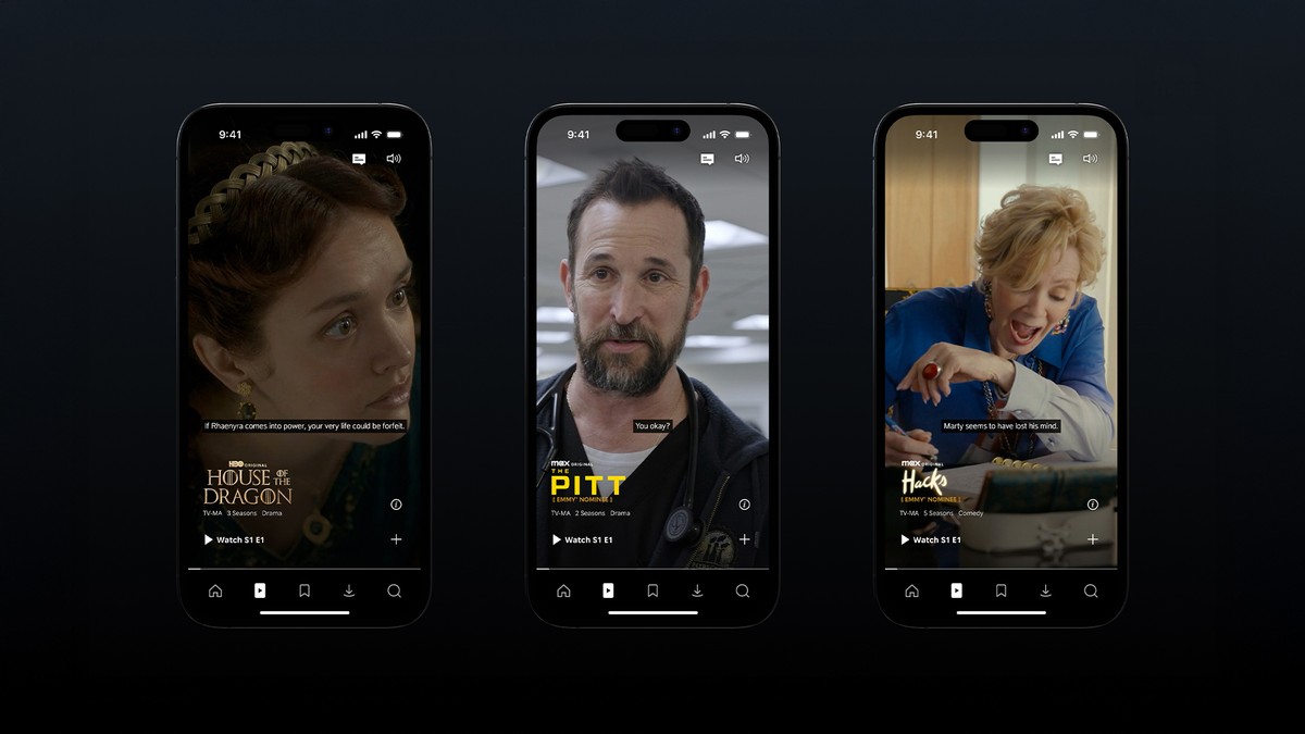 Mais vídeo vertical: HBO Max lança botão Shorts e busca inteligente para filmes