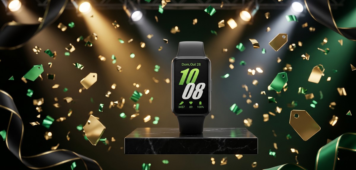 Galaxy Fit 3 em oferta: monitoramento de saúde e bateria de 13 dias com preço baixo hoje