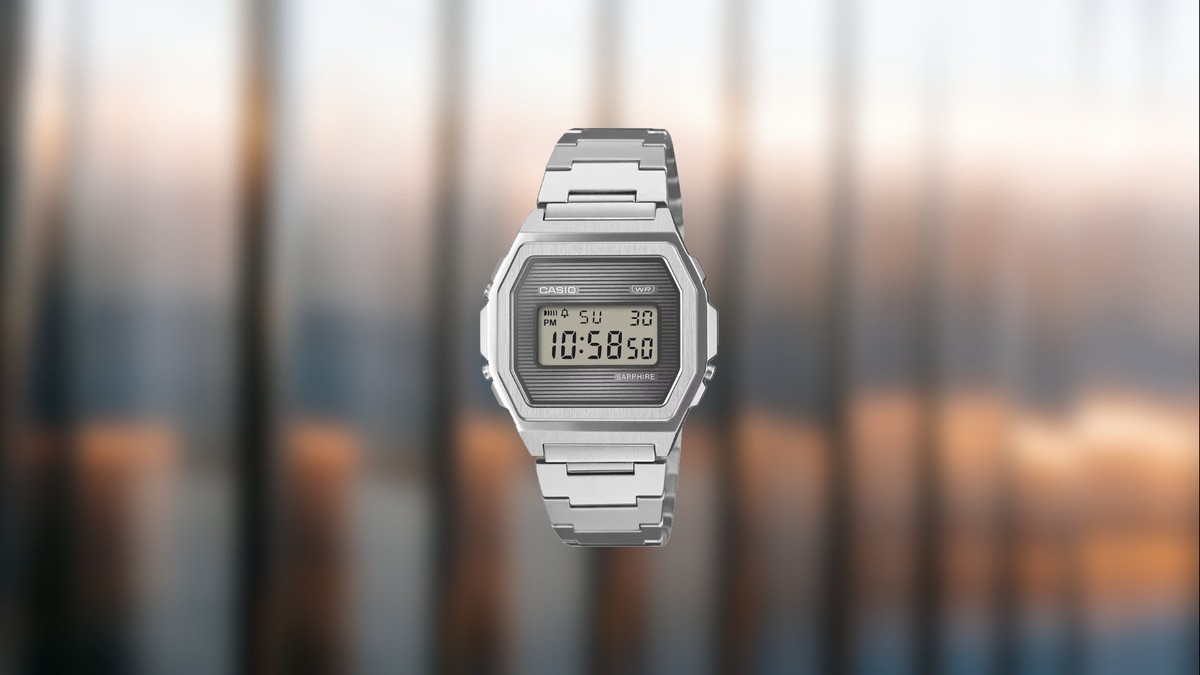 Casio relança relógio clássico com visual vintage, visor de safira e corpo de aço inoxidável