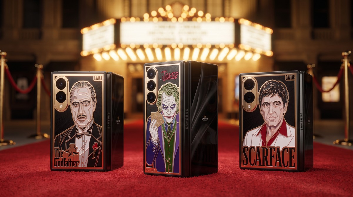 Caviar oficializa Galaxy Z Fold 8 com designs de O Poderoso Chefão, Scarface e Coringa