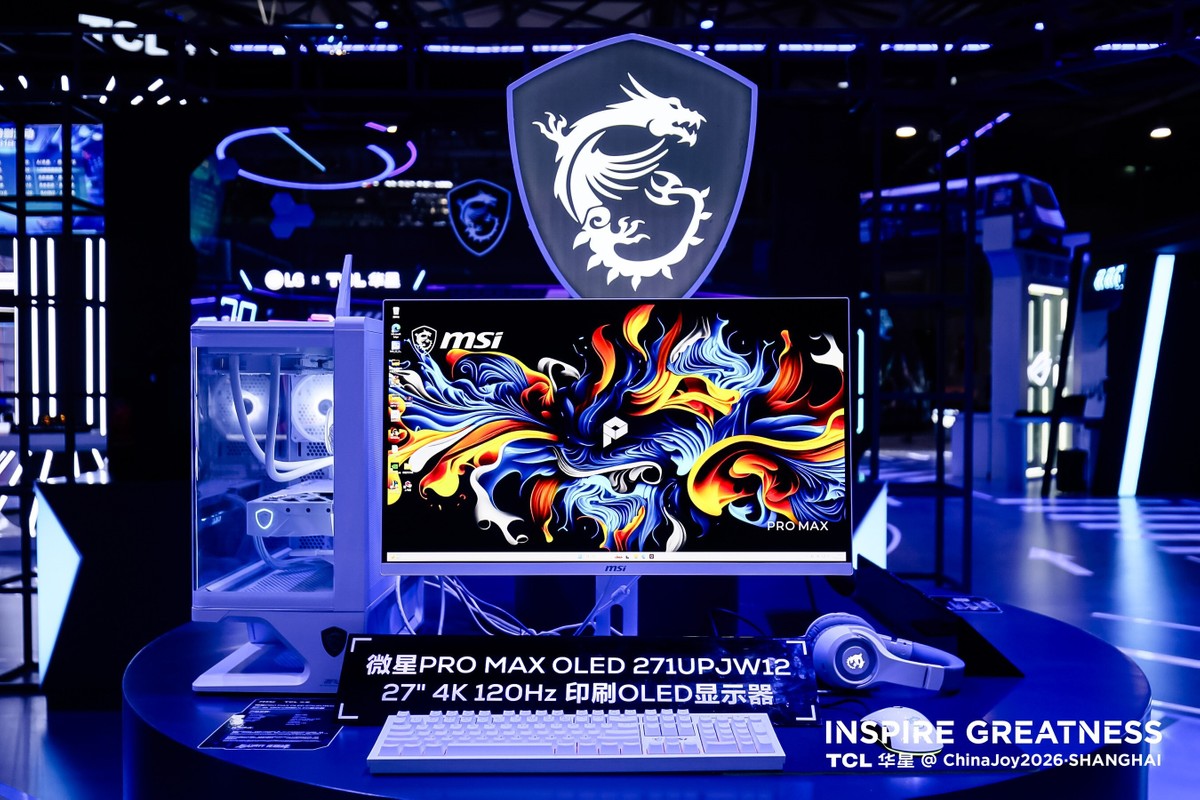 MSI e TCL apresentam o primeiro monitor OLED impresso 4K de 27 polegadas