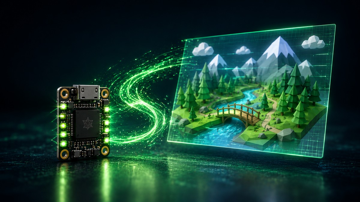 Menor GPU do mundo ganha vida e renderiza gráficos 3D em tempo real