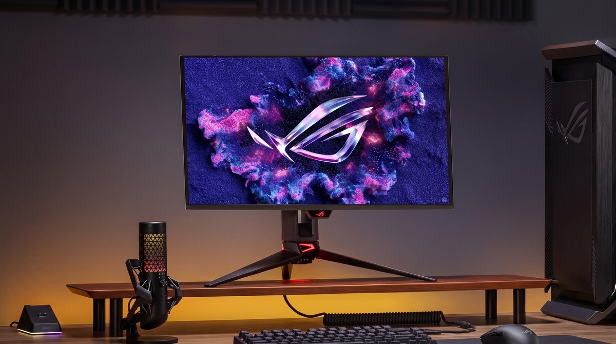 ASUS lança monitor gamer ROG Swift OLED de 500 Hz com design translúcido