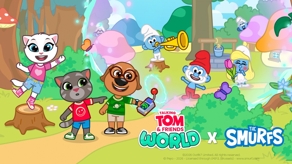 Smurfs invadem o mundo de Talking Tom com vila mágica e roupas exclusivas