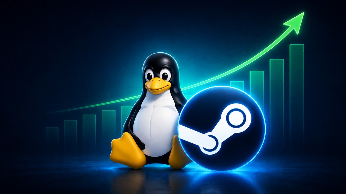 Uso do Linux no Steam marca nova alta em julho de 2026