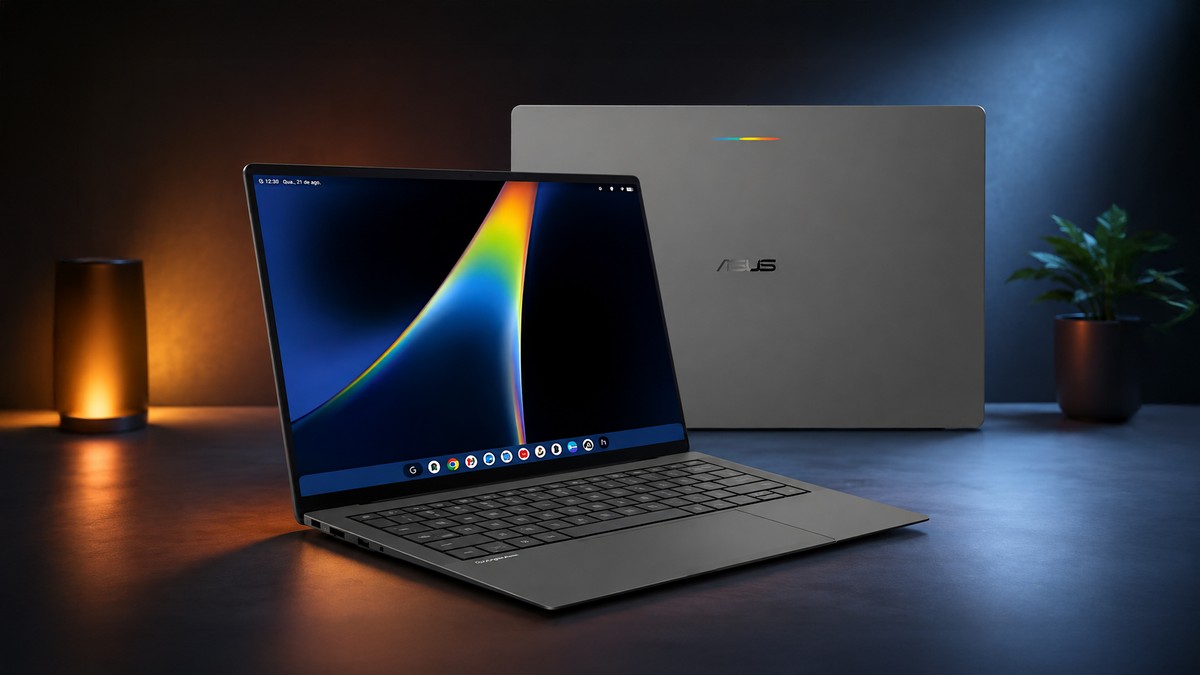 ASUS Googlebook vaza com Glowbar exclusiva e foco em produtividade