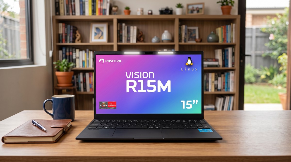 Vision R15M em oferta: notebook Positivo de 2 telas com Ryzen 5 sai por menos de R$ 3 mil