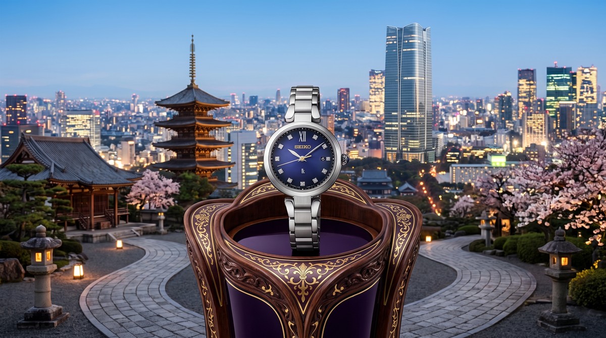Apenas 400 peças: Seiko lança relógio de titânio puro com 11 diamantes e detalhes em ouro