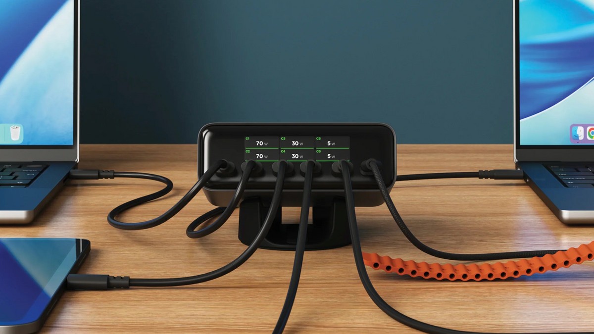 Satechi ChargeView: novo hub de 240W com tela LCD mostra status de carga em tempo real