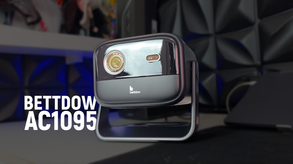 Projetor Bettdow AC1095: cinema portátil com bateria integrada e Google TV | Análise / Review