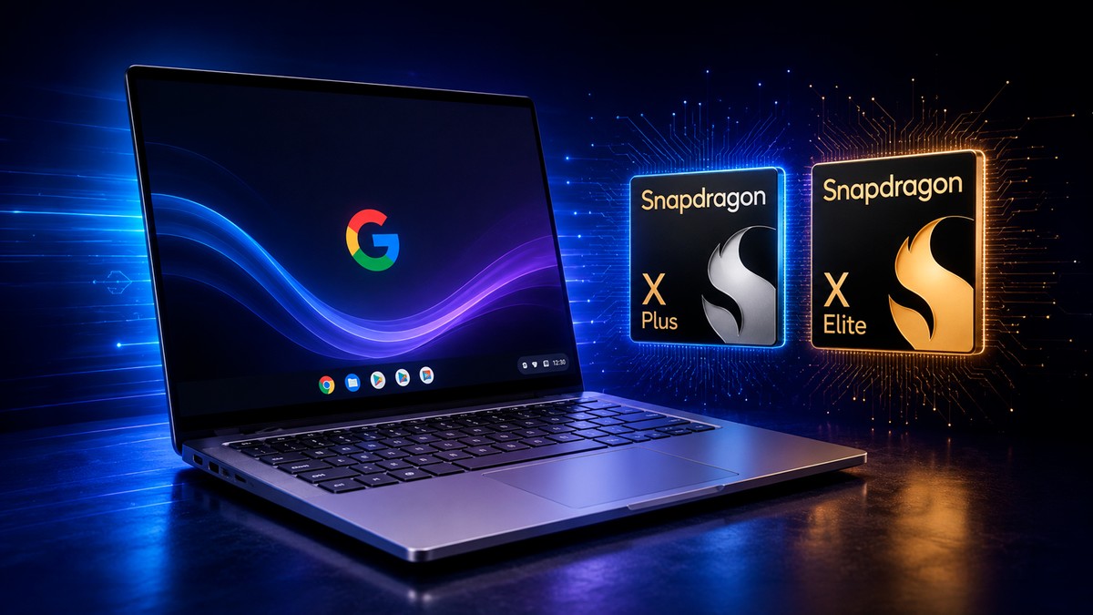 Googlebook vai receber modelos com Snapdragon X Plus e X Elite