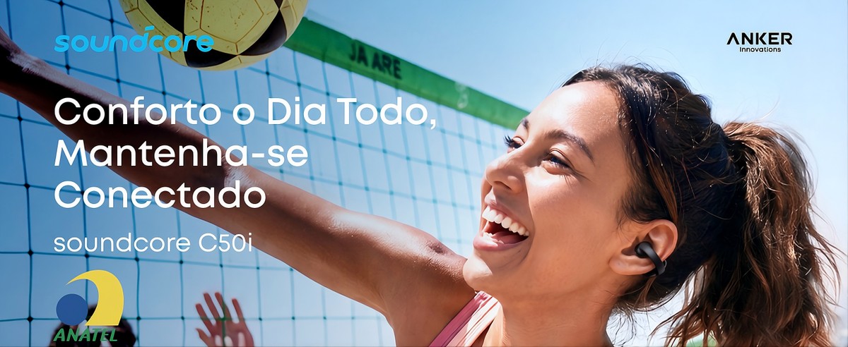 Perfeito para treinar! Fone aberto Anker Soundcore C50i está com desconto no Pix