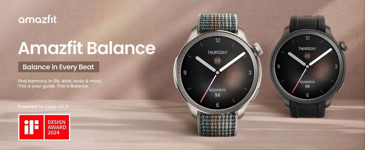 Amazfit Balance no menor preço! Smartwatch une corpo de alumínio e tela AMOLED