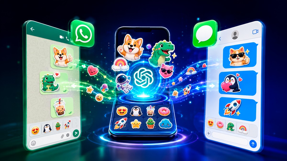 ChatGPT lança função que cria figurinhas para o WhatsApp e iMessage
