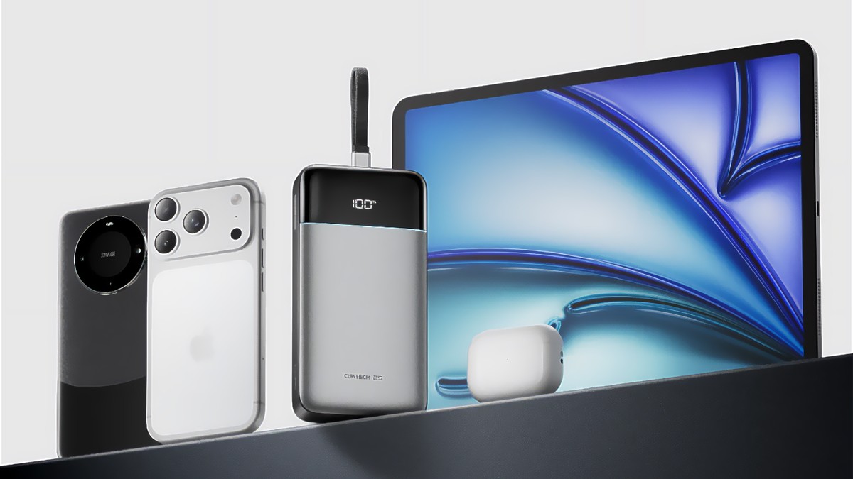 Cuktech lança power bank de 25.000 mAh e 100 W que pode viajar em aviões