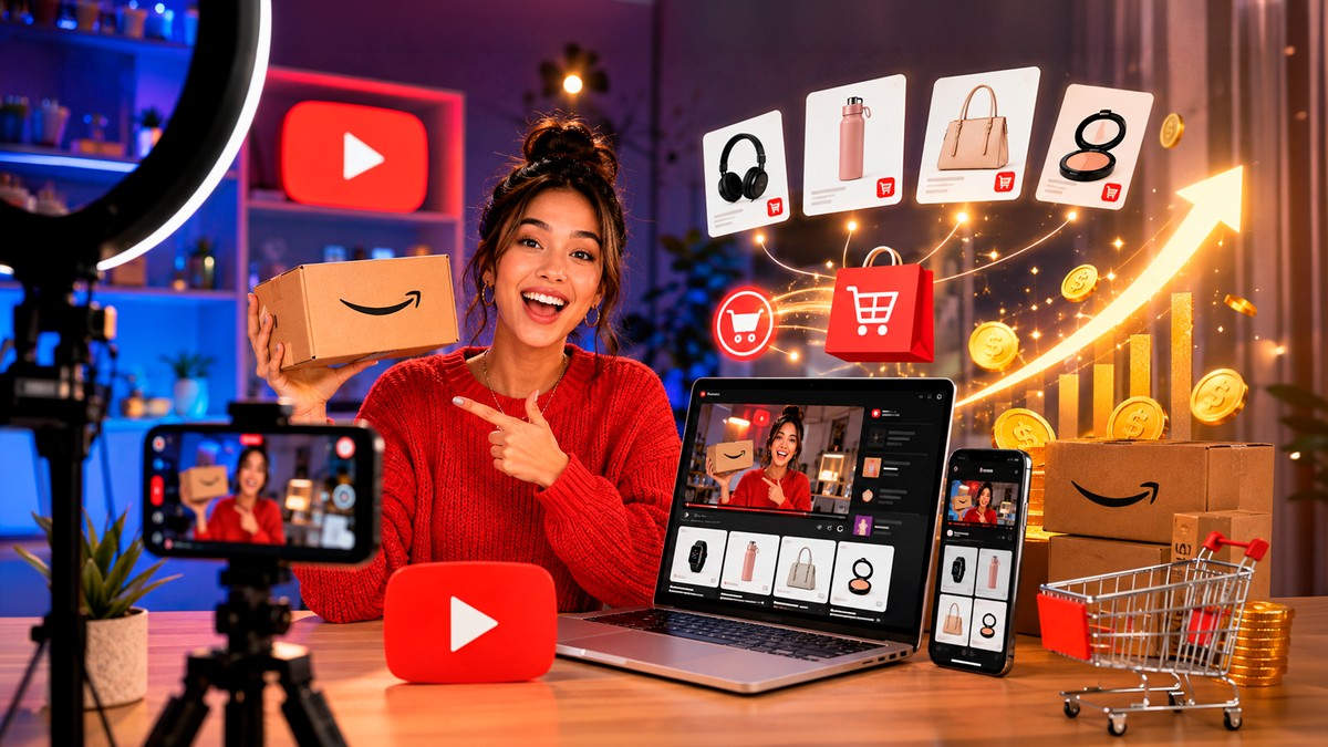 Mais dinheiro para os criadores! YouTube Shopping passa a integrar produtos da Amazon