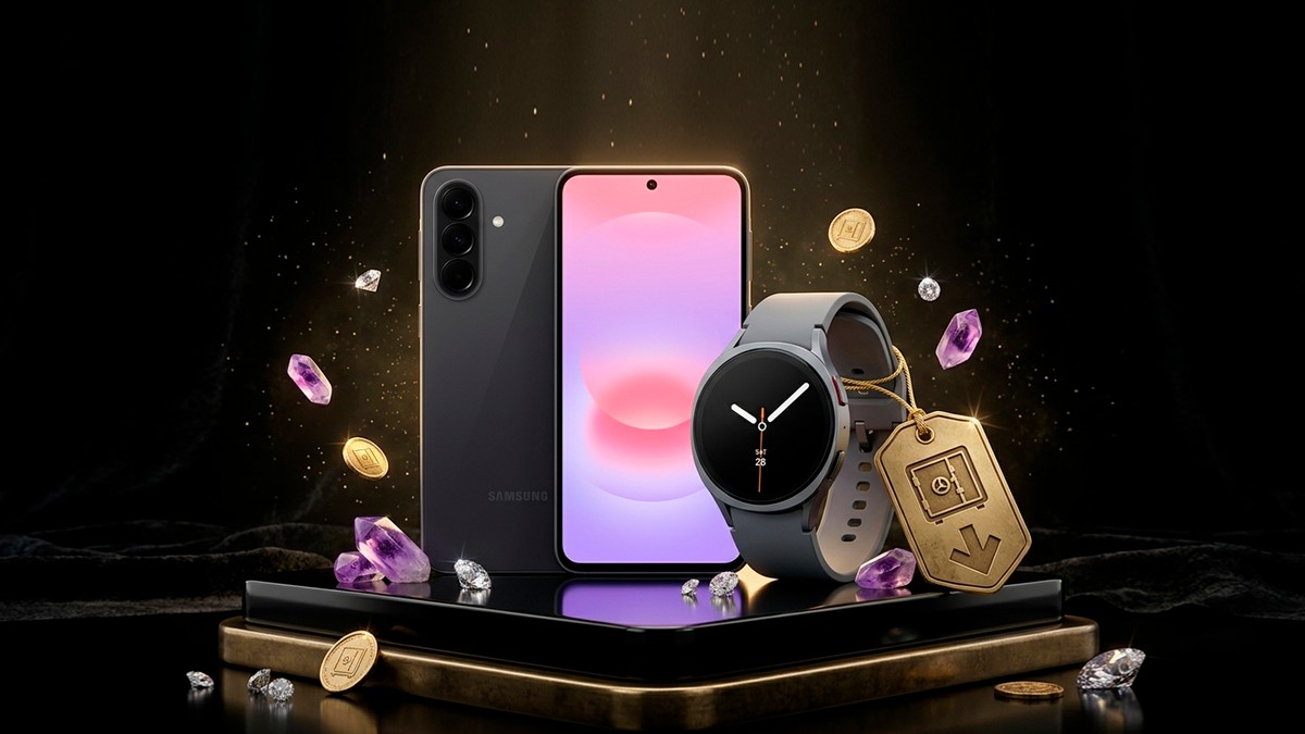 Galaxy A37 5G + Watch8 em oferta: garanta o seu combo com desconto na Shopee