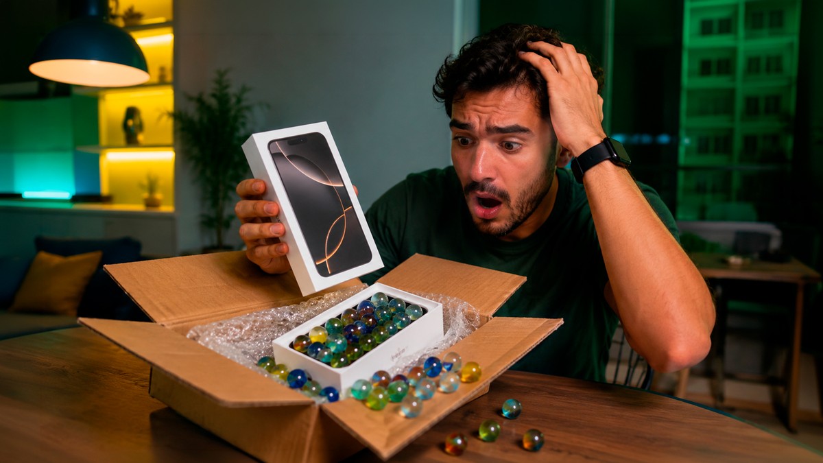Brasileiro compra iPhone 16 na Amazon e recebe bolinhas de gude