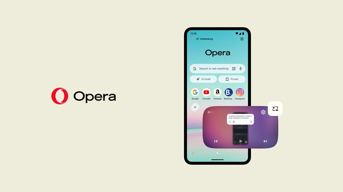 Olho no lance! Opera recebe janela de vídeo flutuante e clipes de gols em tempo real