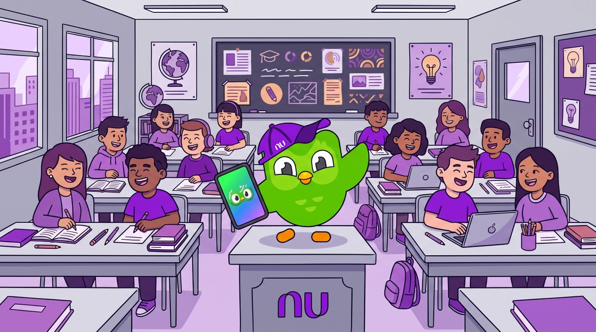 Grátis: Nubank e Duolingo fecham parceria e liberam benefício para ajudar no ENEM