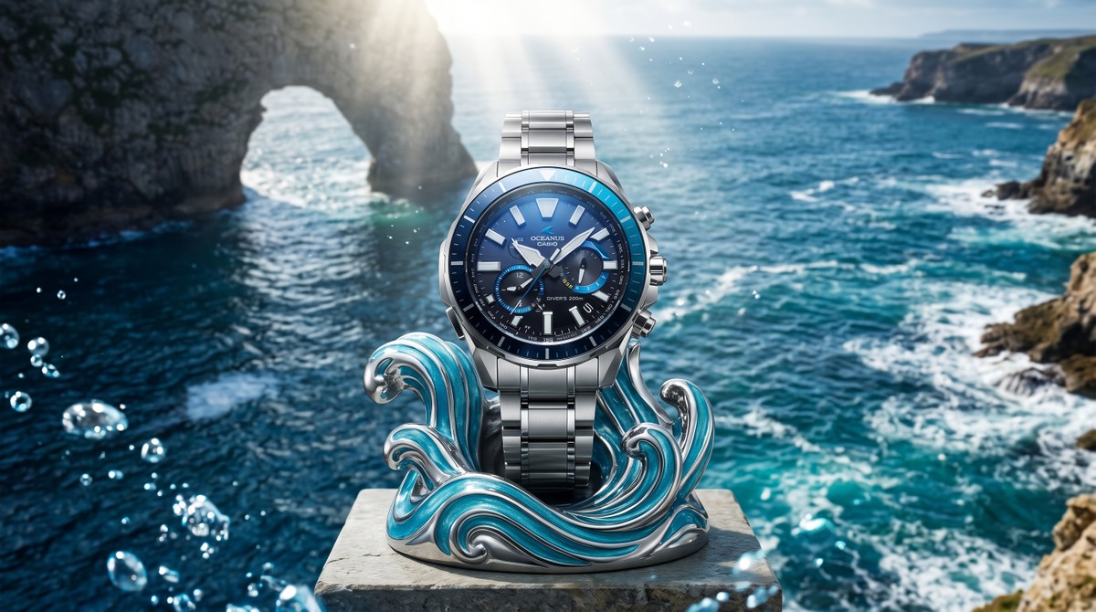 Casio Oceanus: relógio em titânio vaza e indica retorno de linha consagrada