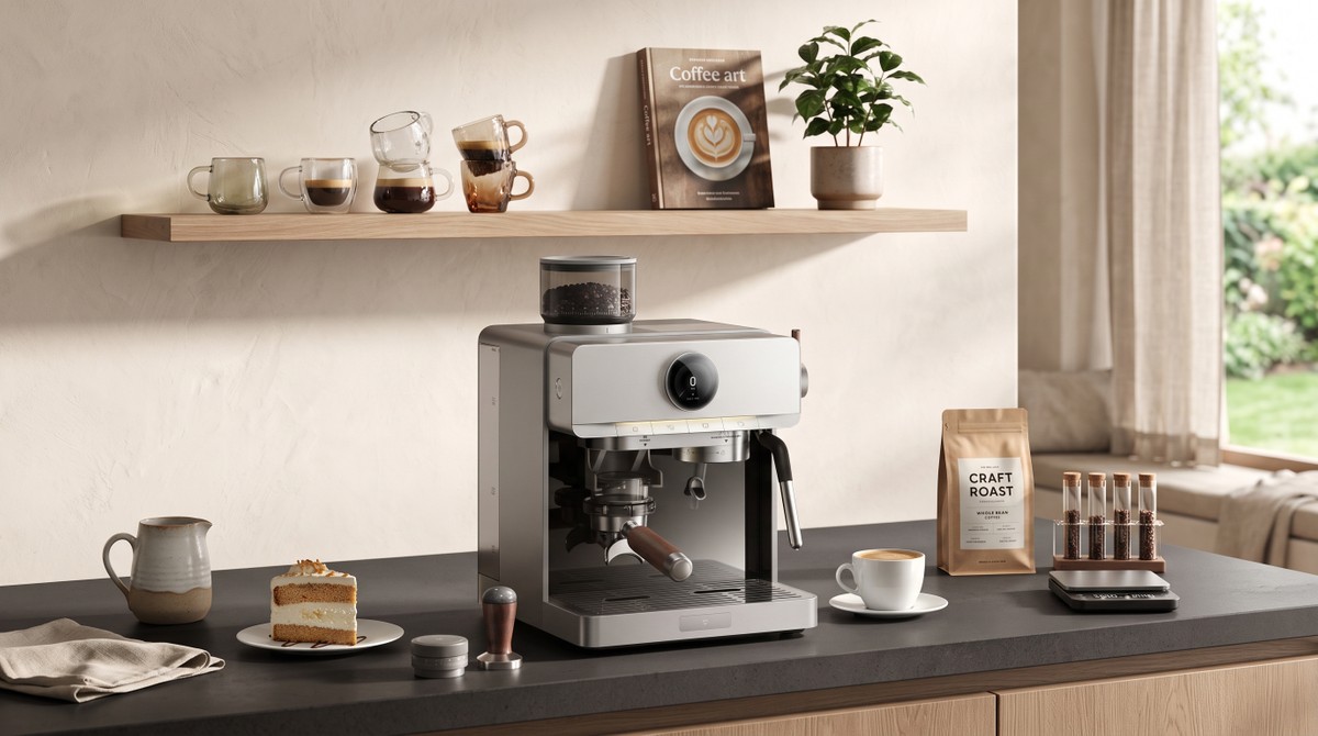 Xiaomi lança cafeteira que dispensa cápsulas, mói o café e faz espuma do leite