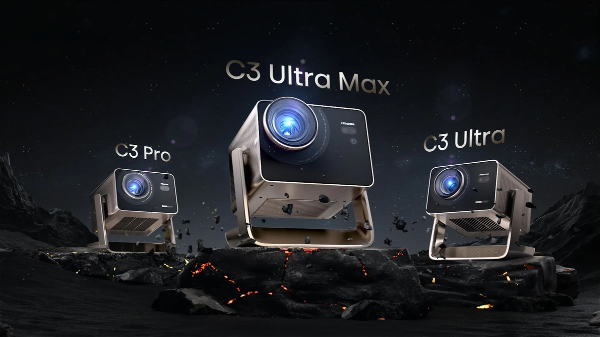 Hisense anuncia linha de projetores C3 com imagem de até 300" e som Devialet