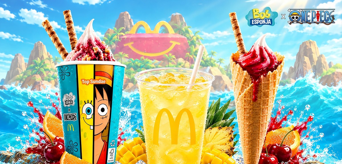 McDonald's traz colaboração entre One Piece e Bob Esponja ao Brasil