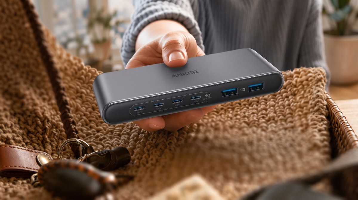 Anker lança estação de carregamento 6-em-1 com 150W de potência e design portátil