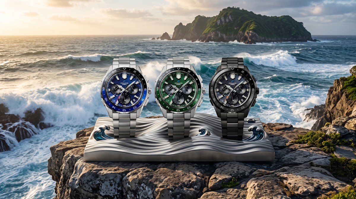 Casio resgata clássica linha Cachalot com novos relógios Oceanus de titânio e cerâmica