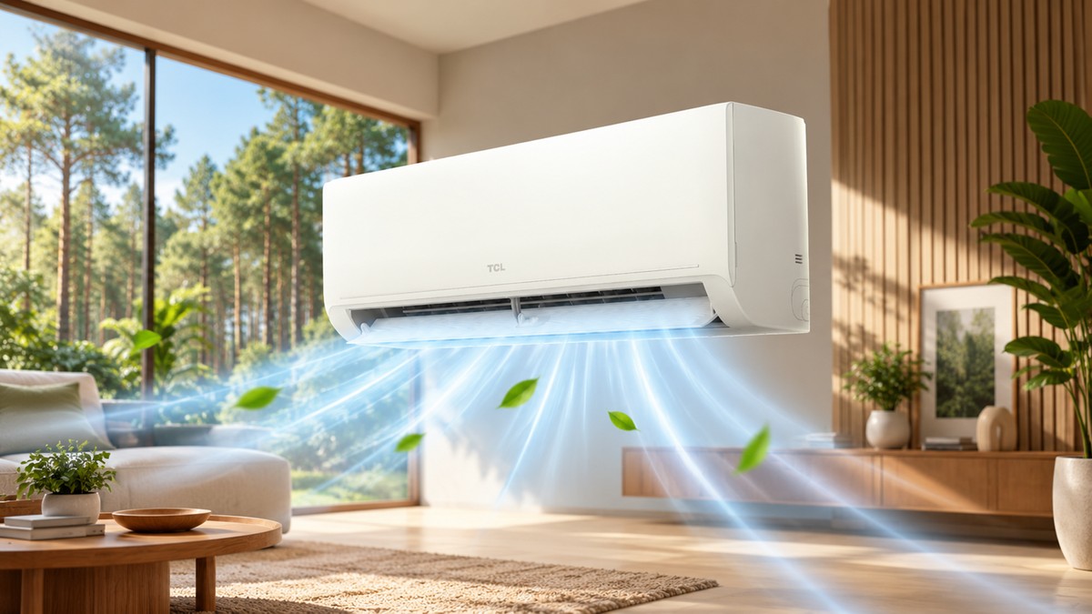 TCL apresenta ar-condicionado SaveIN AI com fluxo de ar ampliado