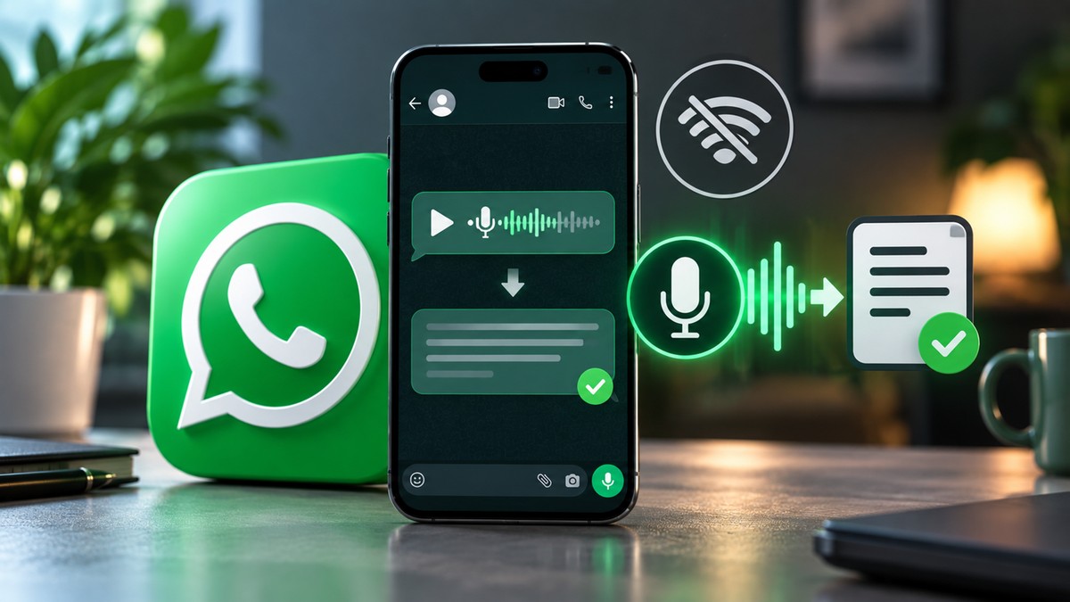 WhatsApp testa ferramenta de converter voz para texto que funciona offline