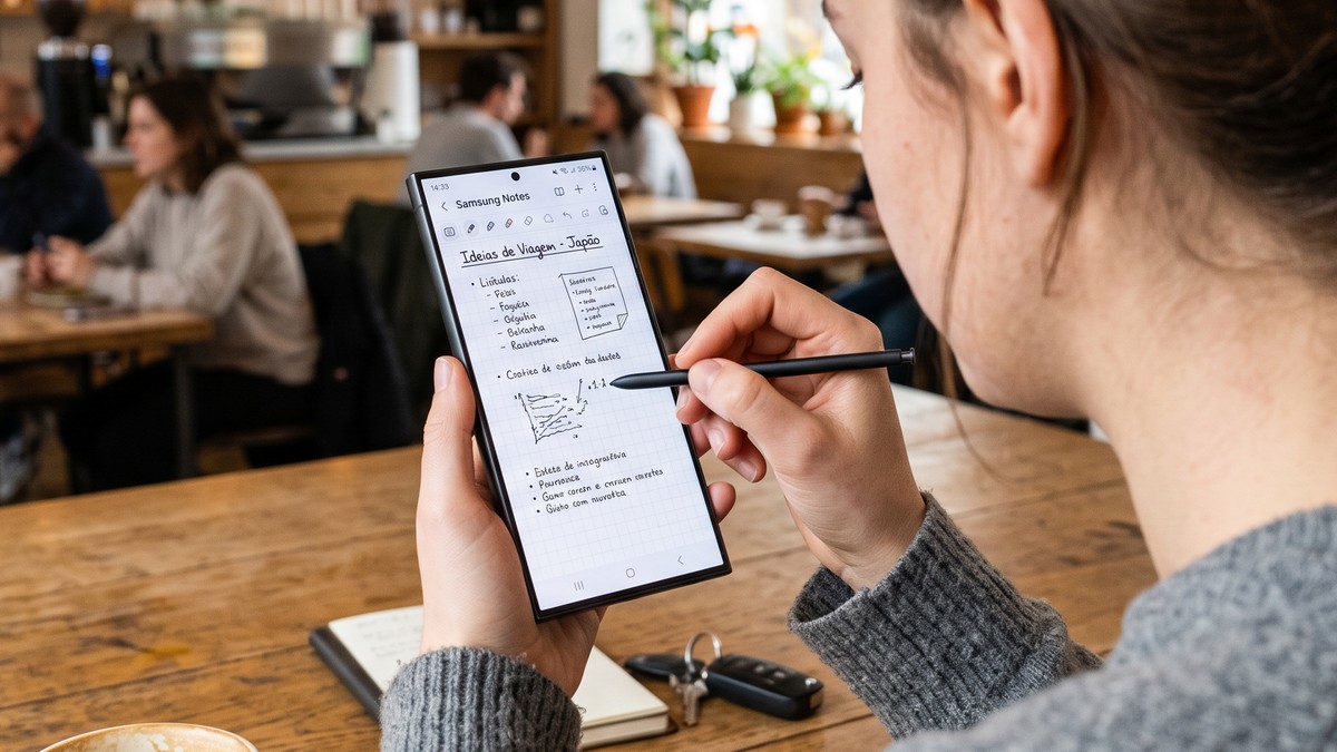 Textos do Samsung Notes ganham marca d'água do Galaxy AI