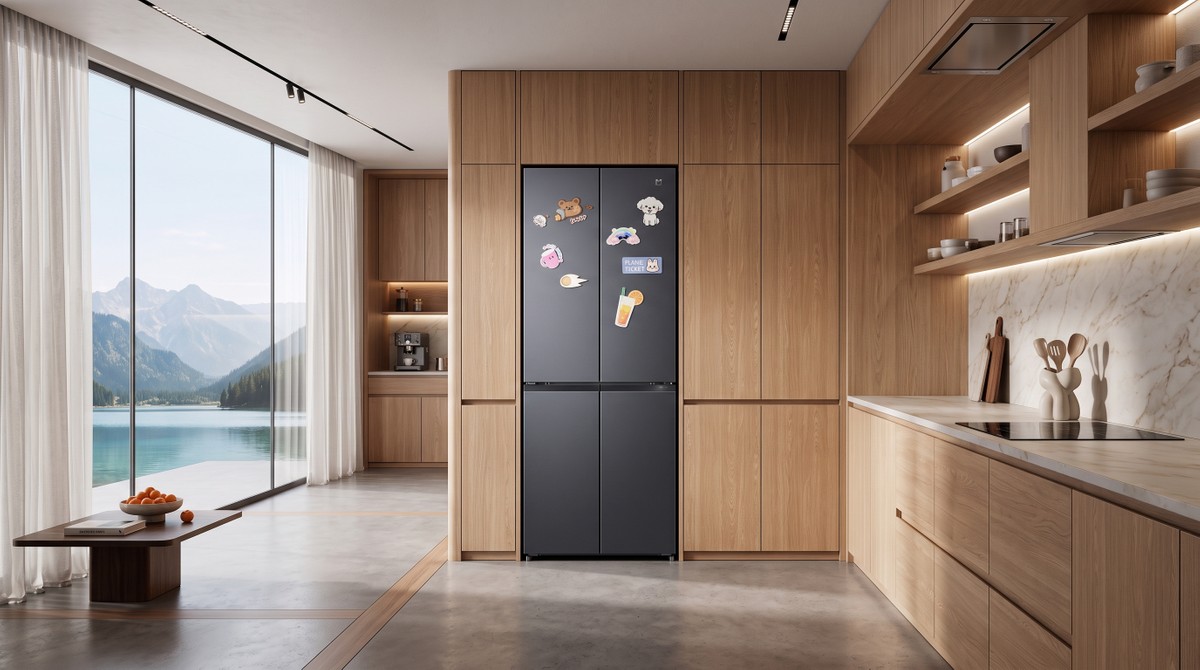 Xiaomi lança geladeira inteligente de 425L com zona de temperatura ajustável e corpo slim