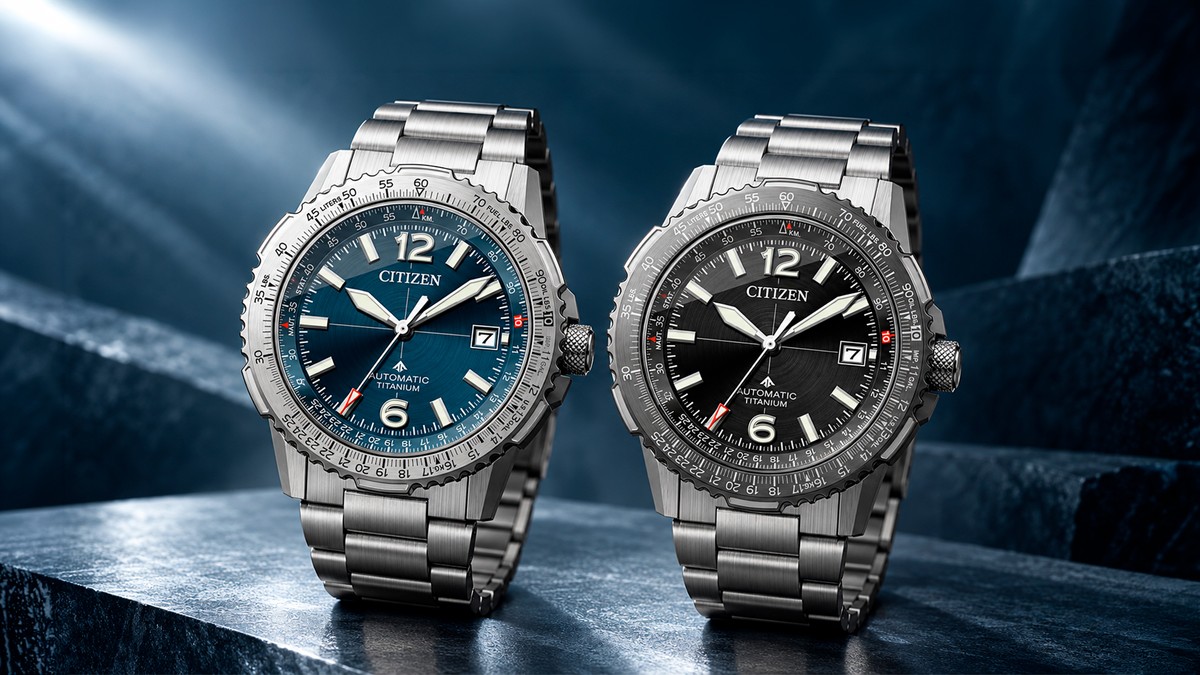 Citizen lança relógios automáticos Promaster Sky Navihawk em titânio