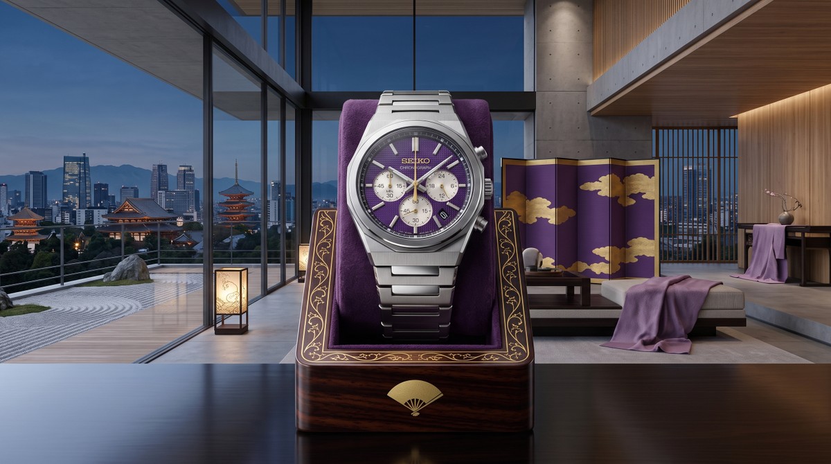 Seiko celebra 145 anos da marca com novo relógio de mostrador roxo e vidro de safira