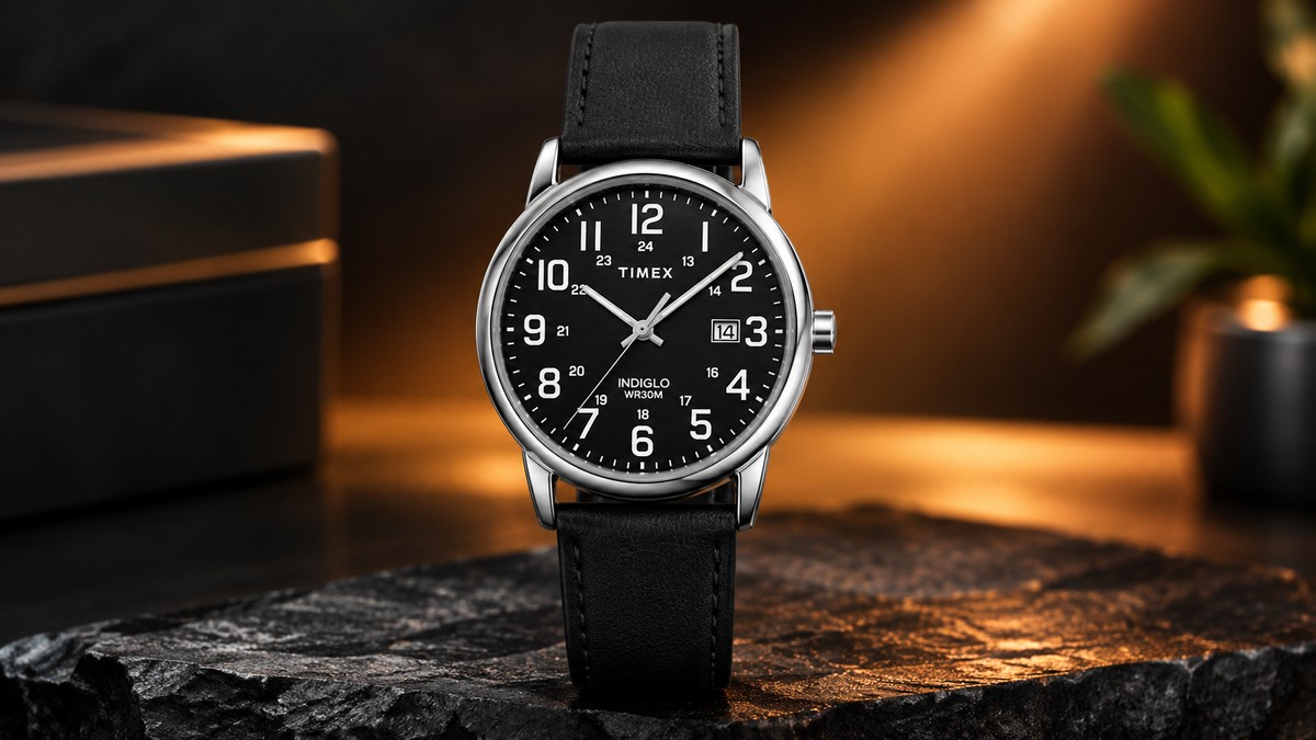 Relógio analógico barato e elegante: Timex lança Easy Reader preto e com caixa compacta