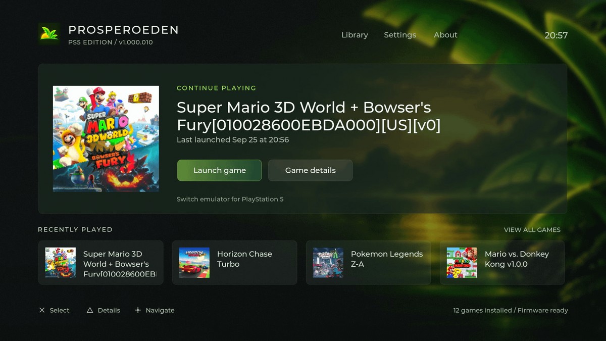 PS5 desbloqueado já consegue rodar emulador de Nintendo Switch