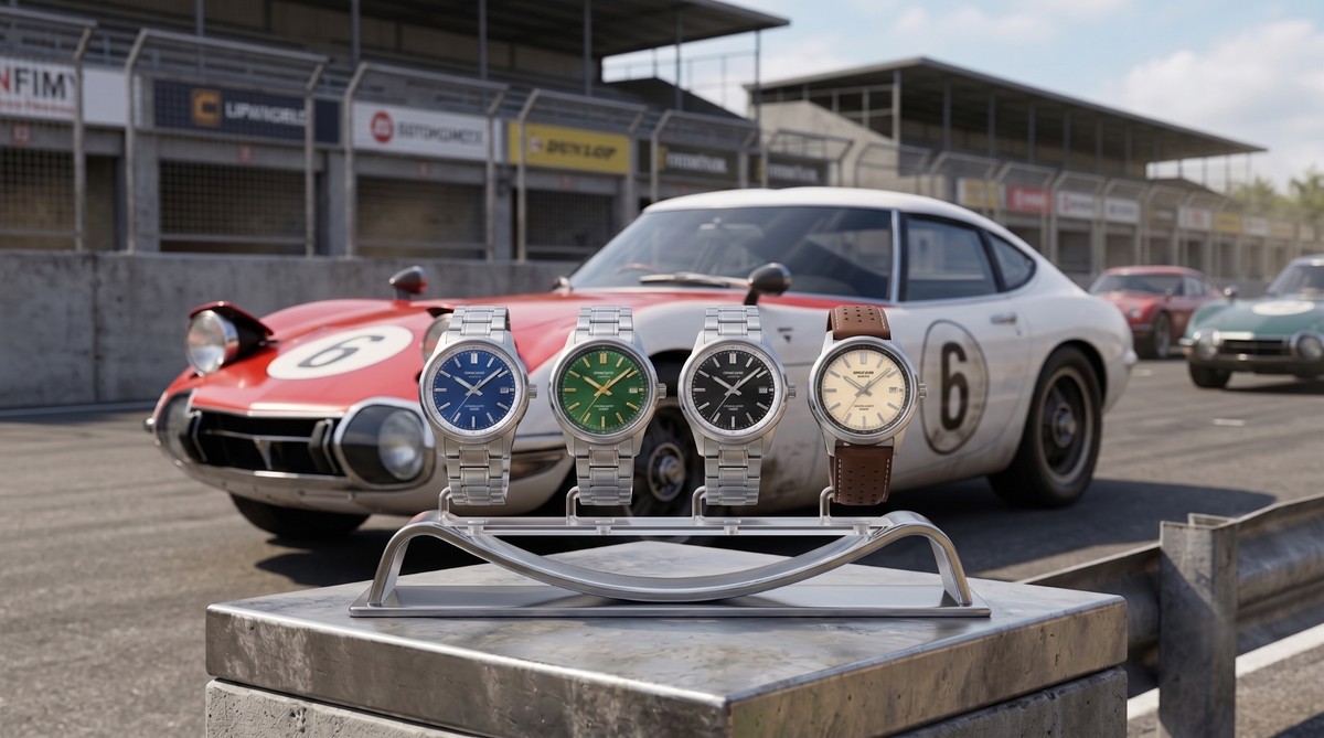 Casio renova linha de relógios Edifice em ensaio com o icônico Toyota 2000GT
