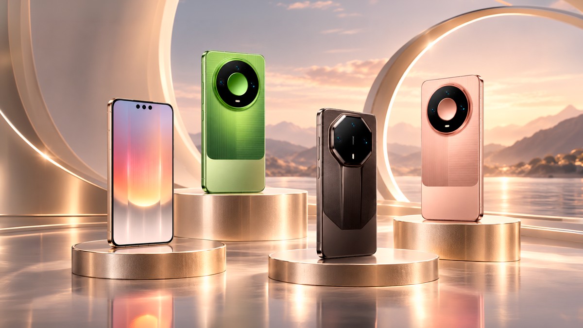 Linha Huawei Mate 90 aparece em renders que detalham o visual dos celulares