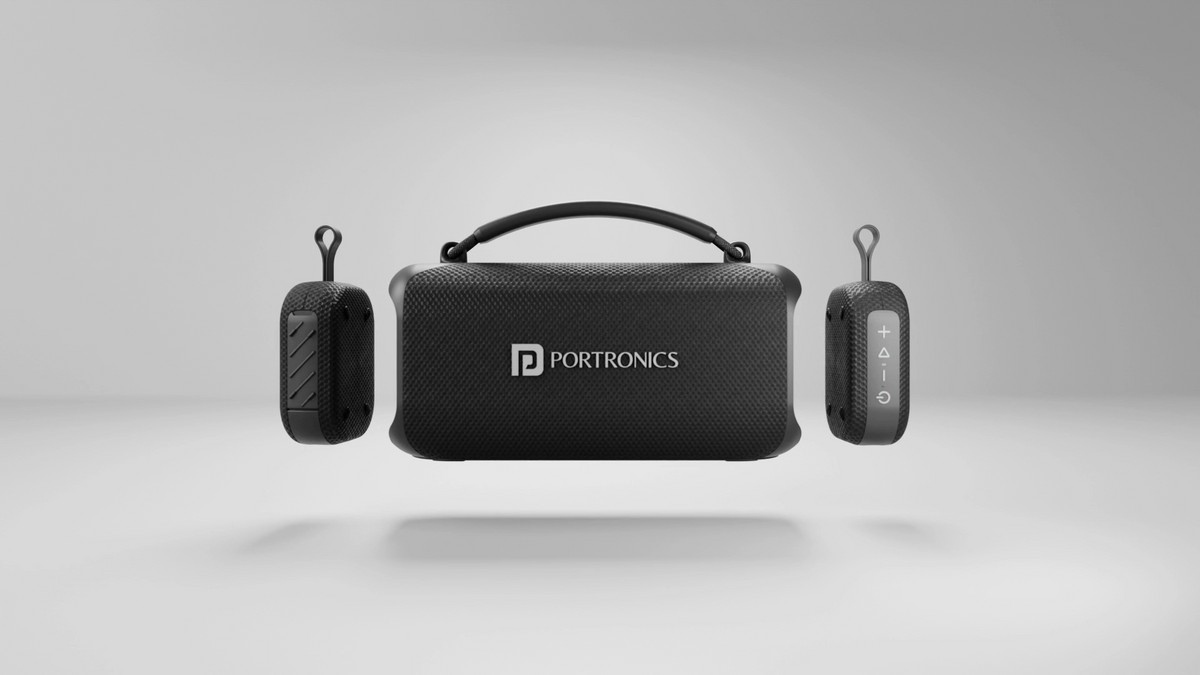 Portronics lança caixa de som modular AuraTrio com caixas destacáveis e 90 W de potência
