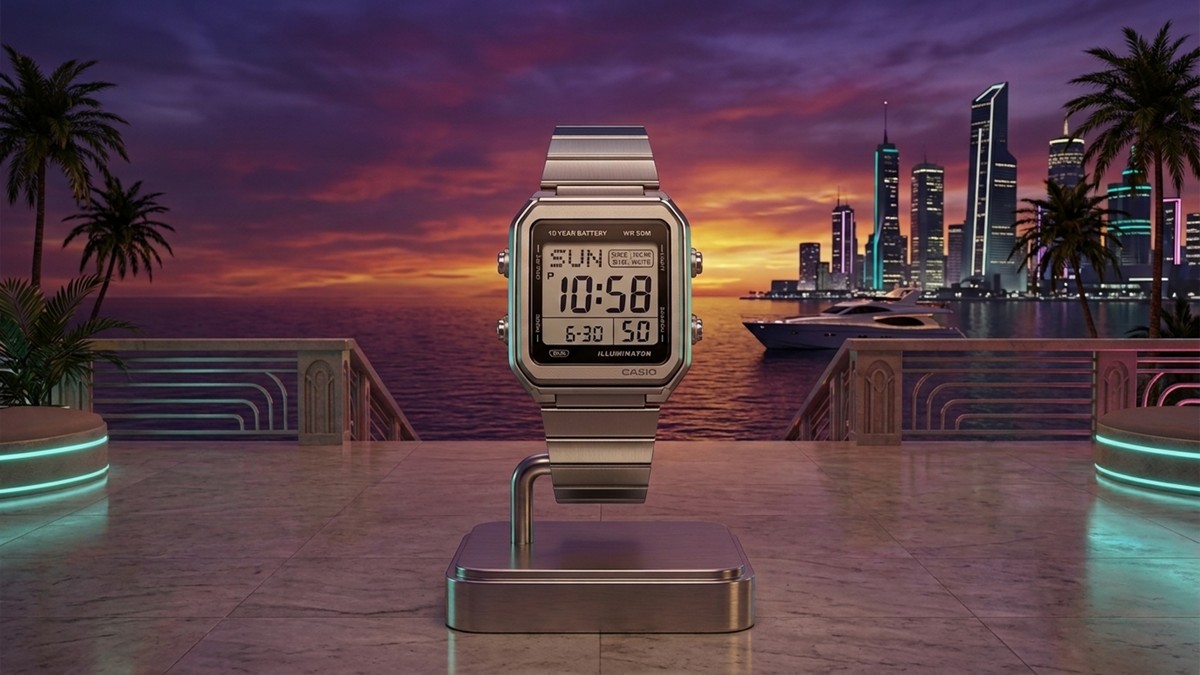 Mudança no visual: relógio amado e barato da Casio vaza com pulseira de aço