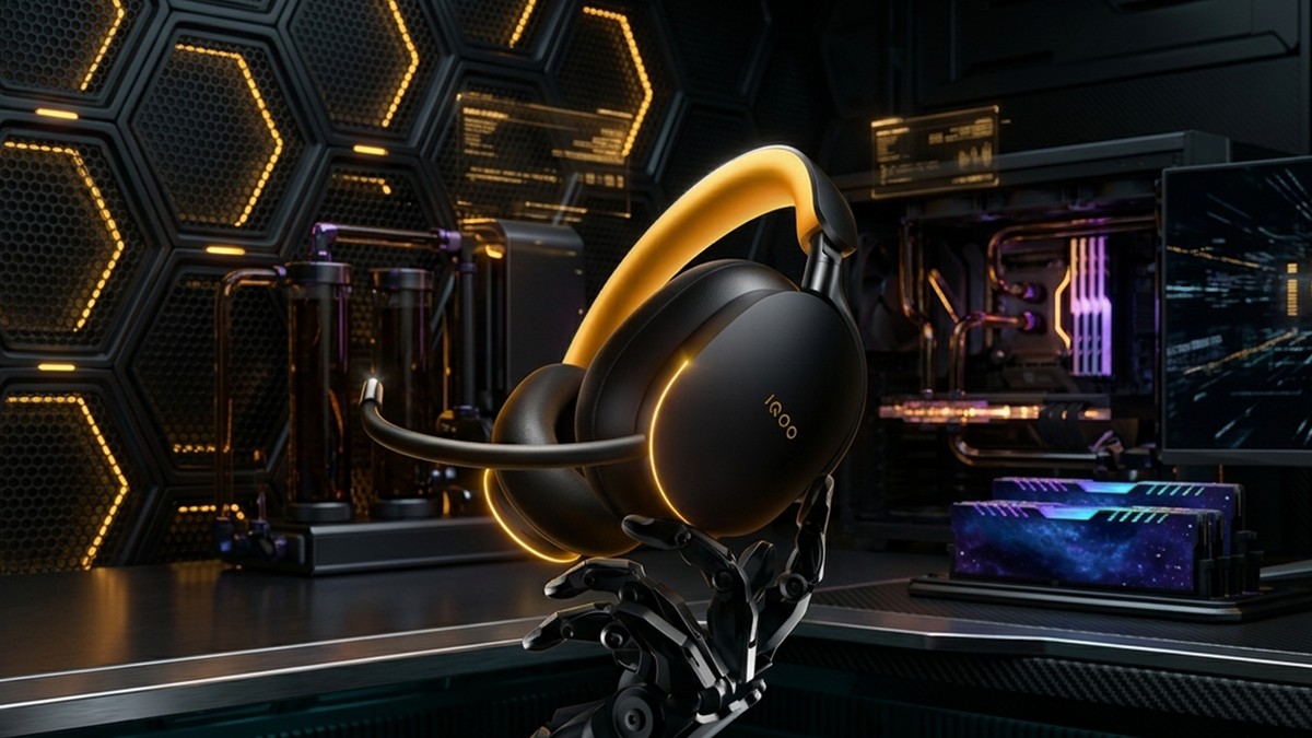 iQOO lança headset gamer com bateria de até 150h, áudio THX e suporte a celular, PC e consoles