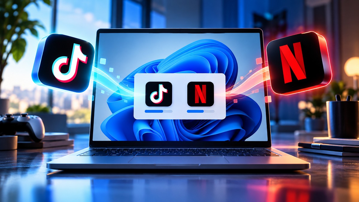 Windows 11: novas instalações incluem aplicativos do TikTok e Netflix